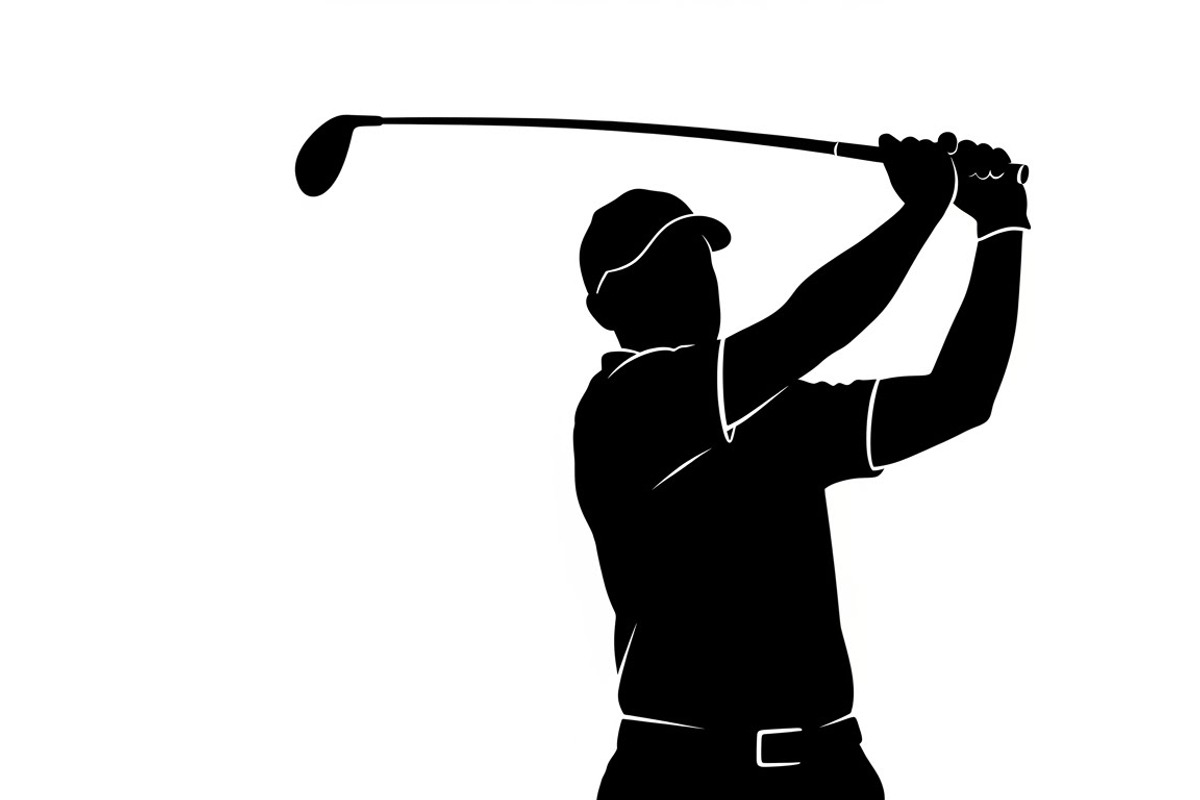 golfing swing silhouettes showcasing, an Illustration by Amazin_art (Photo 10 of 31)