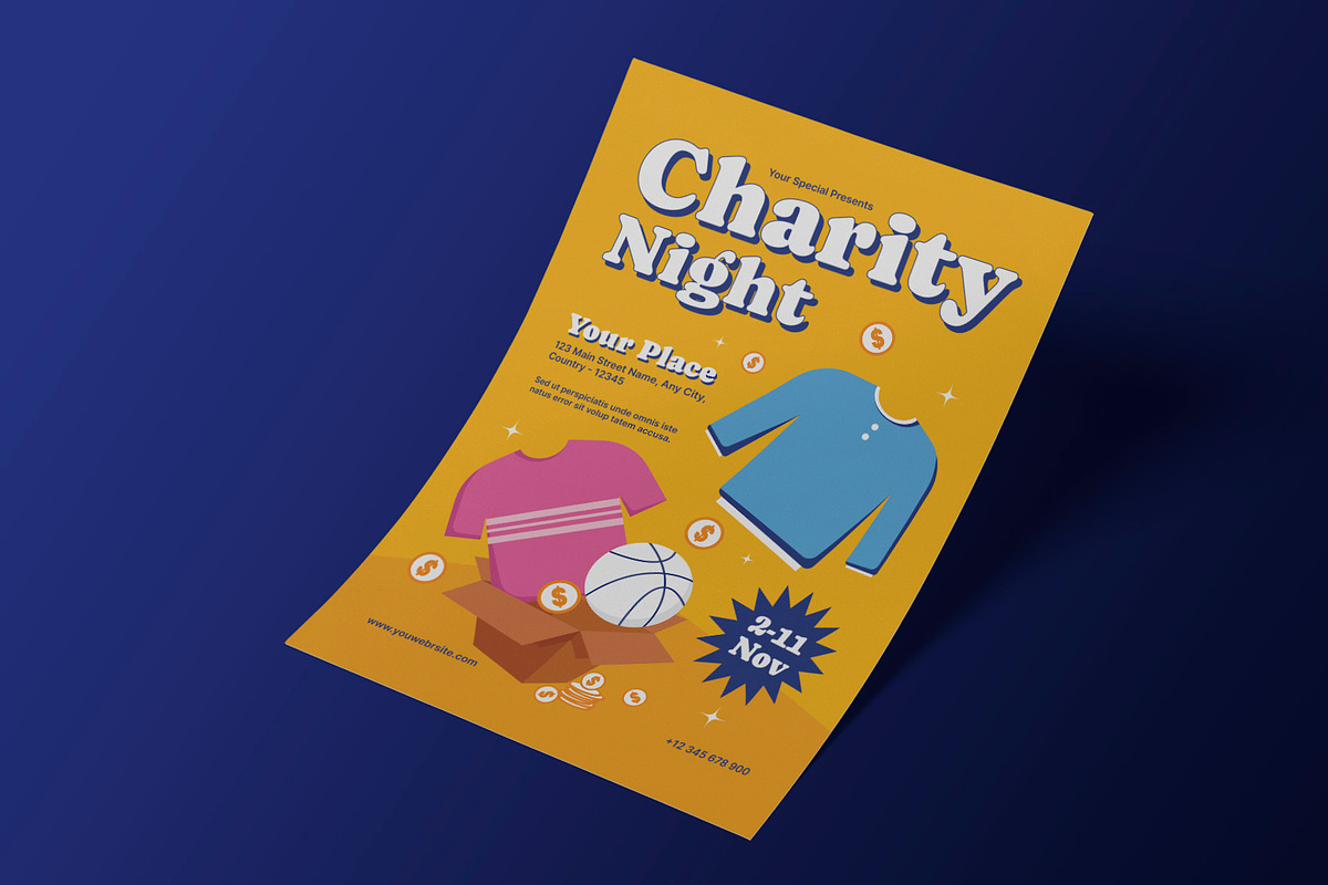 Charity Night Event Flyer, a Flyer Template by Neermana (Photo 2 of 4)
