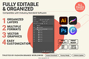 Boxy Oversized T-shirt Tech Pack, a Graphic by S.i. Graphics (Thumbnail 4 of 4)