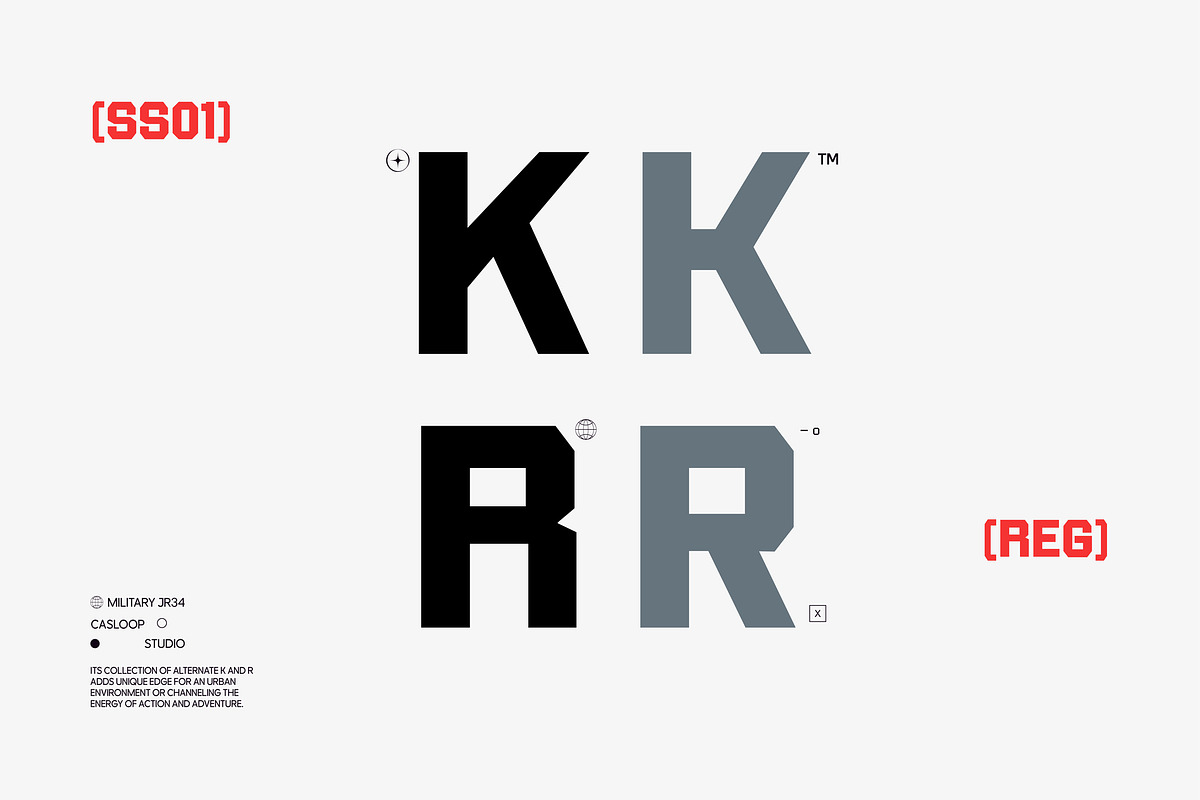 Military JR34 - Adventure 9 Fonts, a Sans Serif Font by Casloop Studio (Photo 6 of 9)