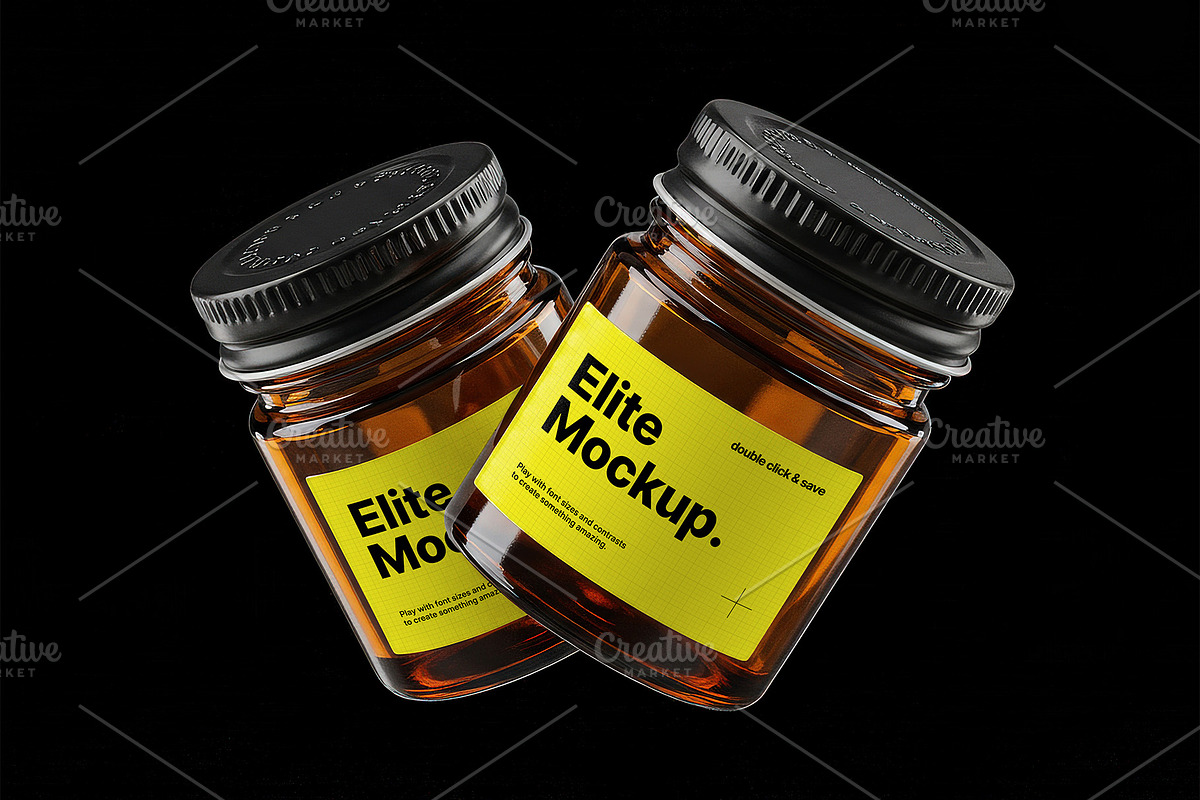 Brown Jar Label Mockup Pack, a Cups & Container Mockup by Elite Mockups (Photo 2 of 4)