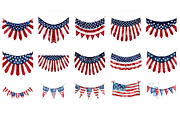 Watercolor USA Bunting Clipart, a Decorative Illustration by stickermadness (Thumbnail 3 of 3)
