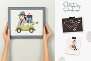 Detective Vector Clipart Set, a Work Illustration by Universe Mary (Thumbnail 3 of 9)
