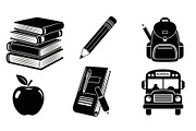 Back To School Silhouette Bundle, an Illustration by Designer_Momina (Thumbnail 24 of 51)