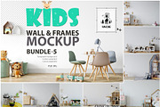 Kids Frames & Wall Mockup Bundle - 5, a Print Template by Yuri-U (Thumbnail 1 of 32)
