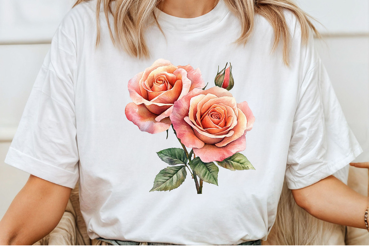 Spring Lithograph Roses Clipart, an Illustration by Pixels.Craft (Photo 4 of 7)