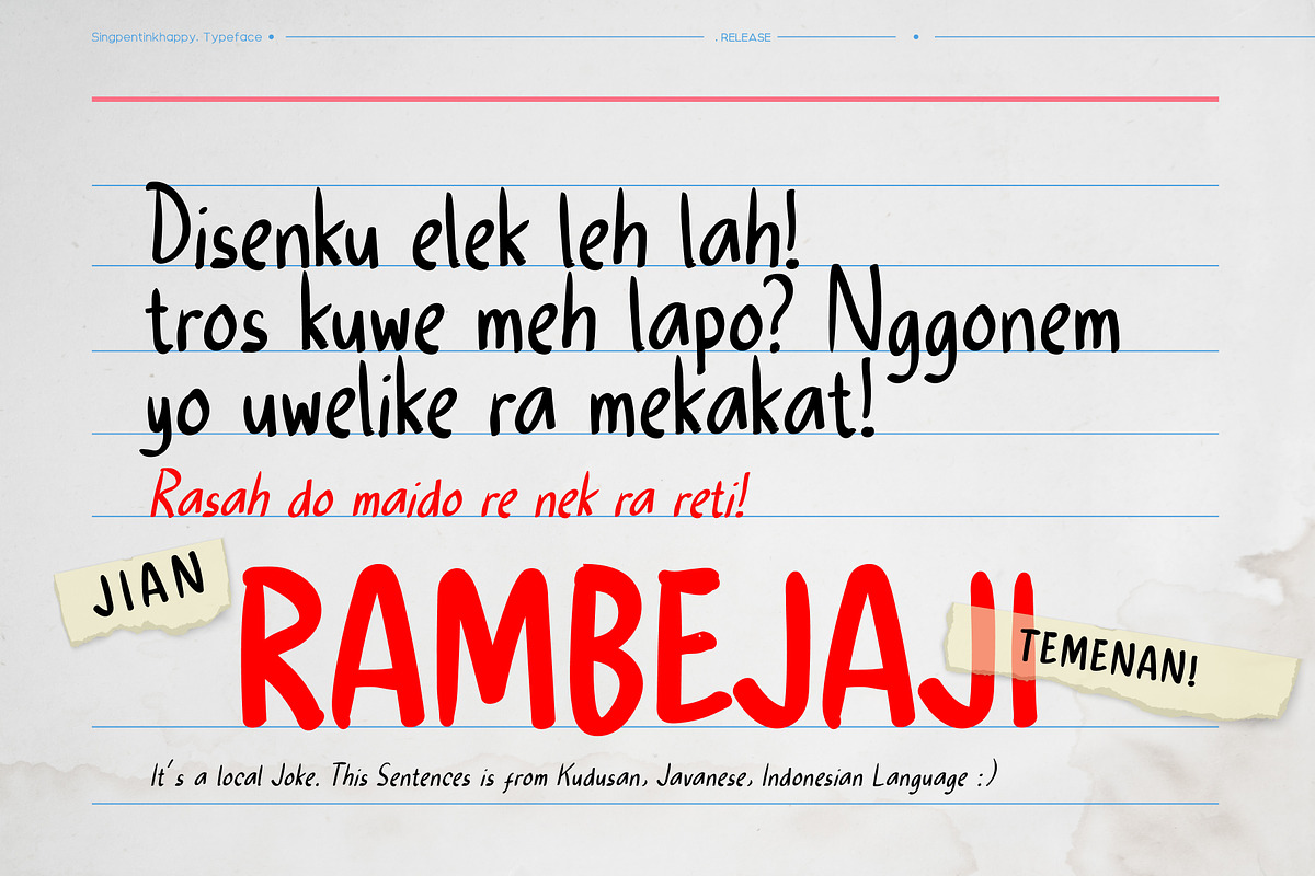 Rambejaji Font, a Script Font by singpentinkhappy (Photo 2 of 12)