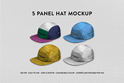Five Panels Mockup, a Hat Mockup by Uncentrifuged Pressure (Thumbnail 1 of 6)