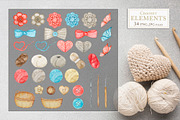Crochet Knitting Watercolor logotype, an Object Graphic by svetlanaARTdreams (Thumbnail 2 of 13)
