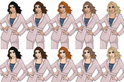Happy New Year Gold Girls Clipart, a Person Illustration by GlamArtZhanna (Thumbnail 2 of 5)