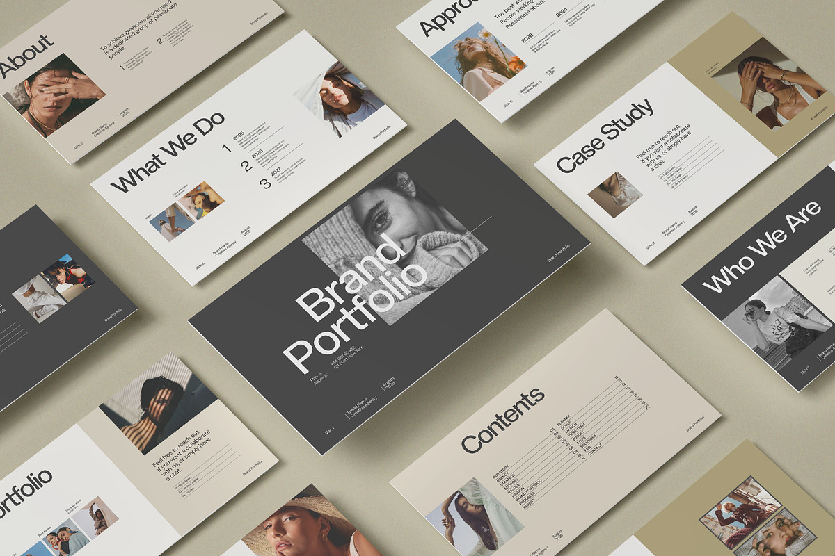 Brand Portfolio Template, a Presentation Template by SlideStock (Photo 1 of 9)