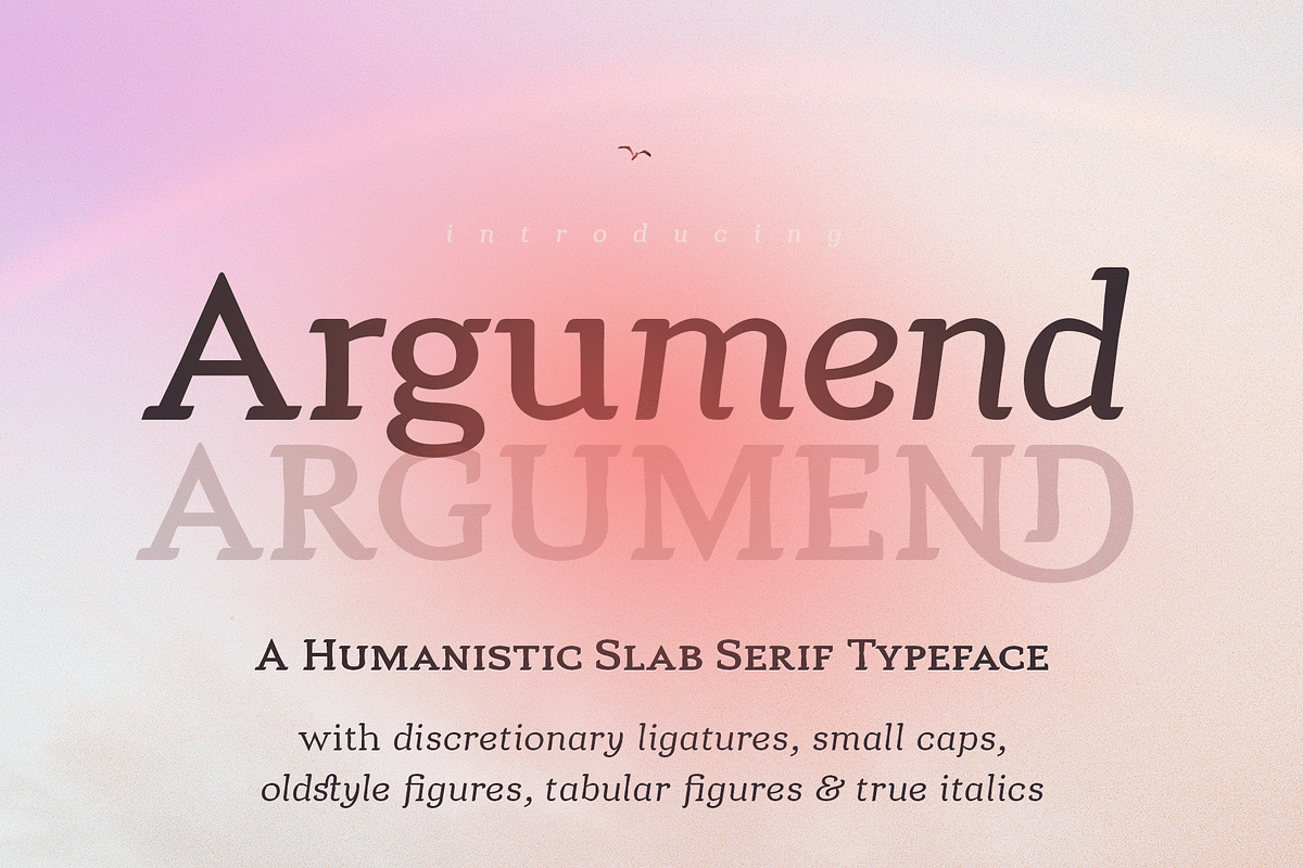 Argumend | A Humanistic Slab Serif, a Slab Serif Font by Ayca Atalay (Photo 1 of 8)