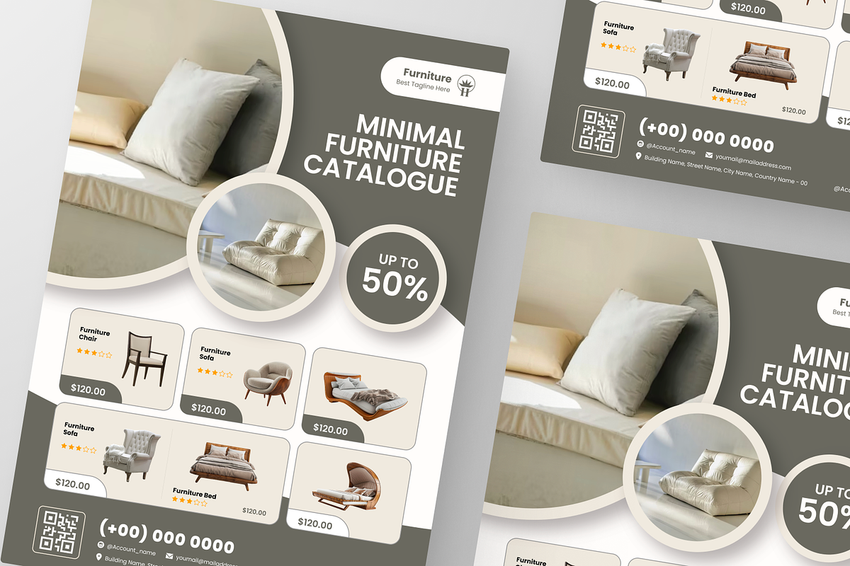 Minimal Furniture Catalogue Flyer, a Flyer Template by Annora Studio (Photo 6 of 6)