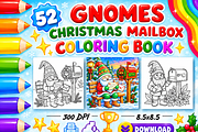 Gnomes Christmas Mailbox Coloring, a Seasonal Illustration by Design Zone (Thumbnail 1 of 5)
