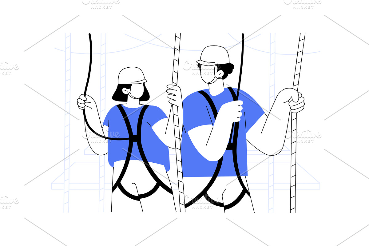 Obstacle course isolated cartoon, a Person Illustration by Visual Generation