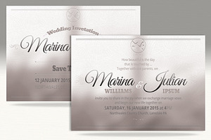 Simple Elegant Wedding Card Template