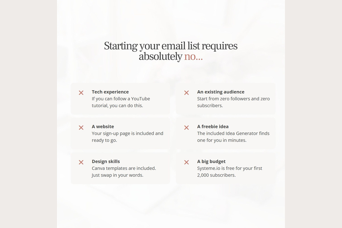 Systeme.io Email List Starter Kit, an Email Template by Hayley's Digital Hub (Photo 9 of 10)