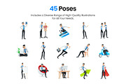 Cartoon Doctor – Set of 45 Poses, a Person Illustration by 3DMask (Thumbnail 3 of 6)