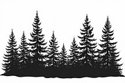 Majestic pine trees silhouette, an Illustration by Amazin_art (Thumbnail 6 of 11)