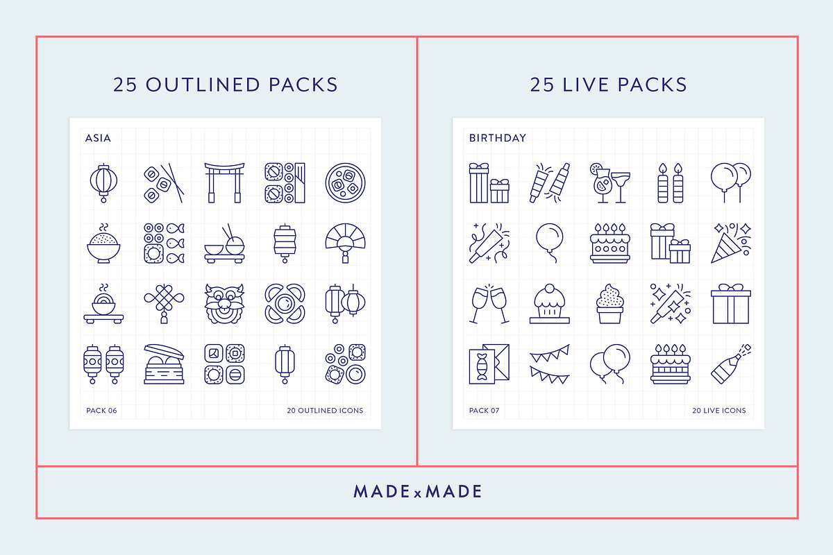 Mega Bundle Vol 1 Line Icons, an Outline Icon by Made by Made (Photo 4 of 10)