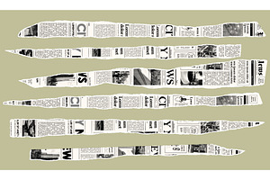Trendy torn newspaper pieces, a Texture Illustration by Zimages