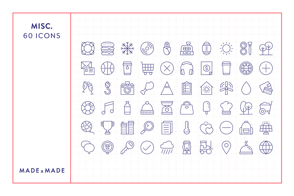 Miscellaneous Line Icons, an Outline Icon by Made by Made (Photo 5 of 7)