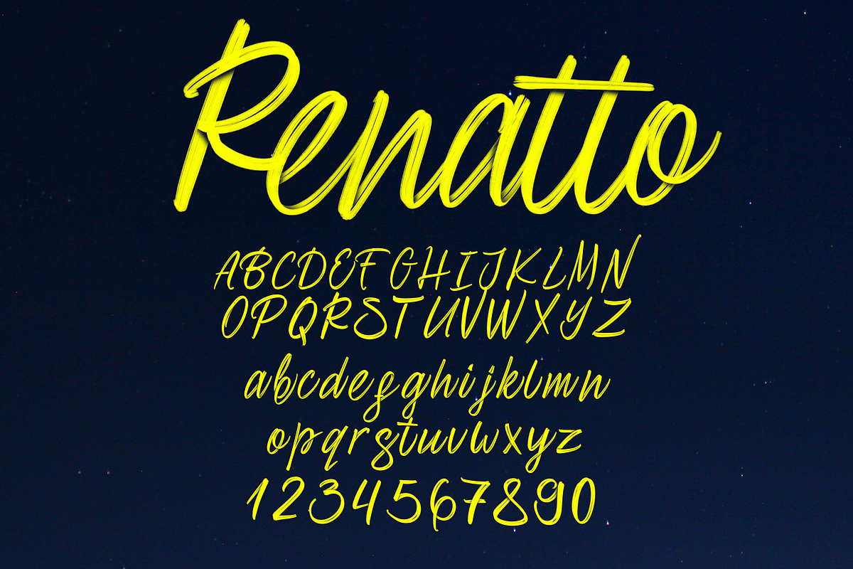 Renatto svg font preview 7