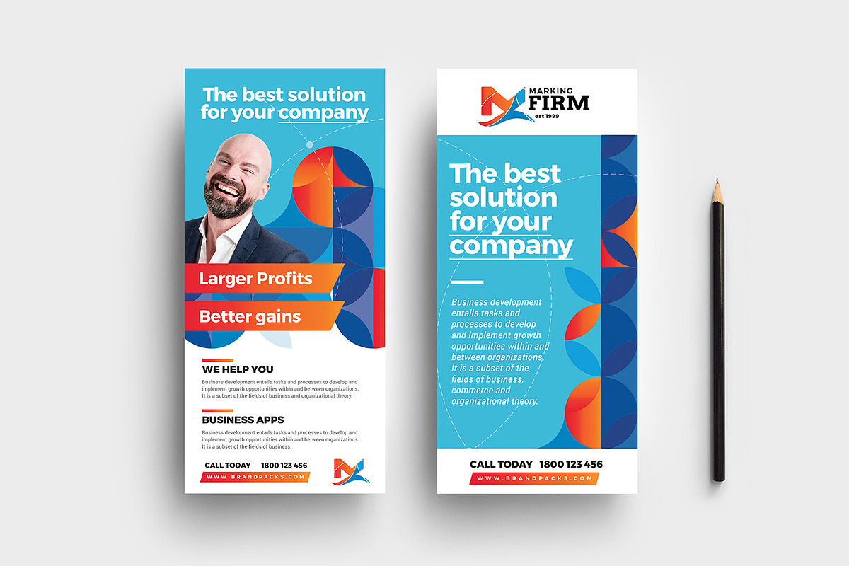 Modern Corporate DL Card, a Card Template by BrandPacks (Photo 1 of 4)