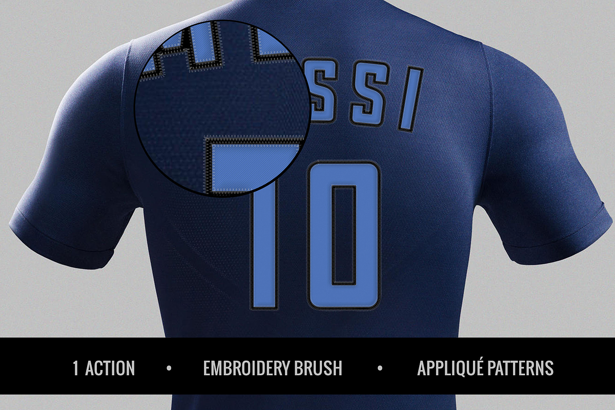 Sports Appliqué Generator Action, an Action Add-On by thedesignshark (Photo 7 of 7)