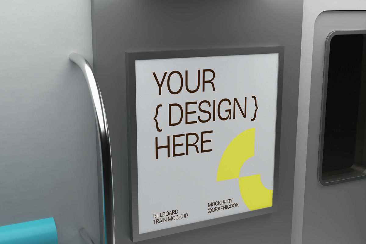 Billboard On The Train Mockup, a Mockup by graphicook (Photo 4 of 4)