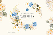 Watercolor blue hydrangea clipart, a Seasonal Illustration by MariGraphic boutique (Thumbnail 5 of 8)