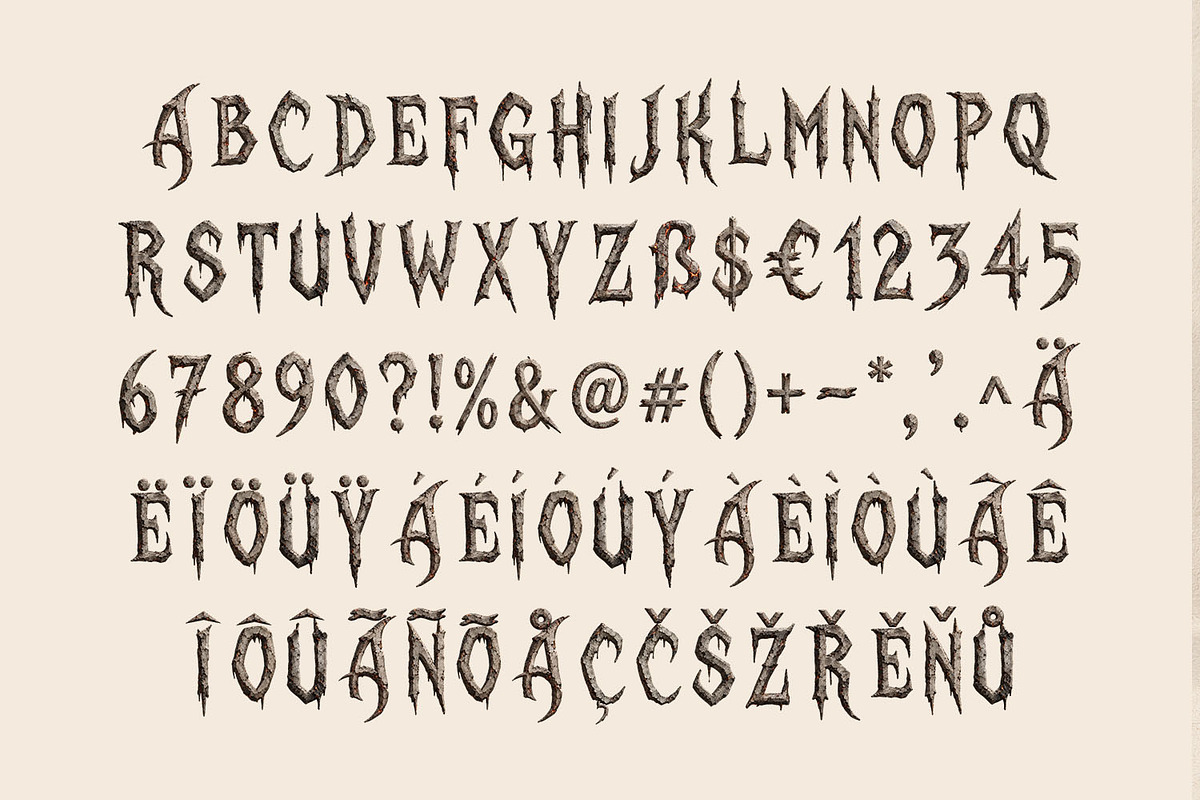 Burnt Relics Font, a Blackletter Font by Handmadefont (Photo 2 of 16)
