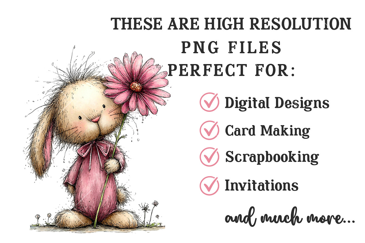Whimsical Pink Easter Clipart, an Illustration by OK Design (Photo 5 of 6)