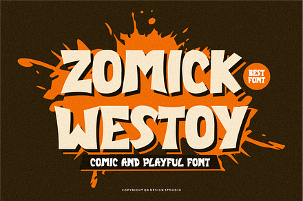 Zomick Westoy - Comic Font, a Sans Serif Font by QR Design Studio