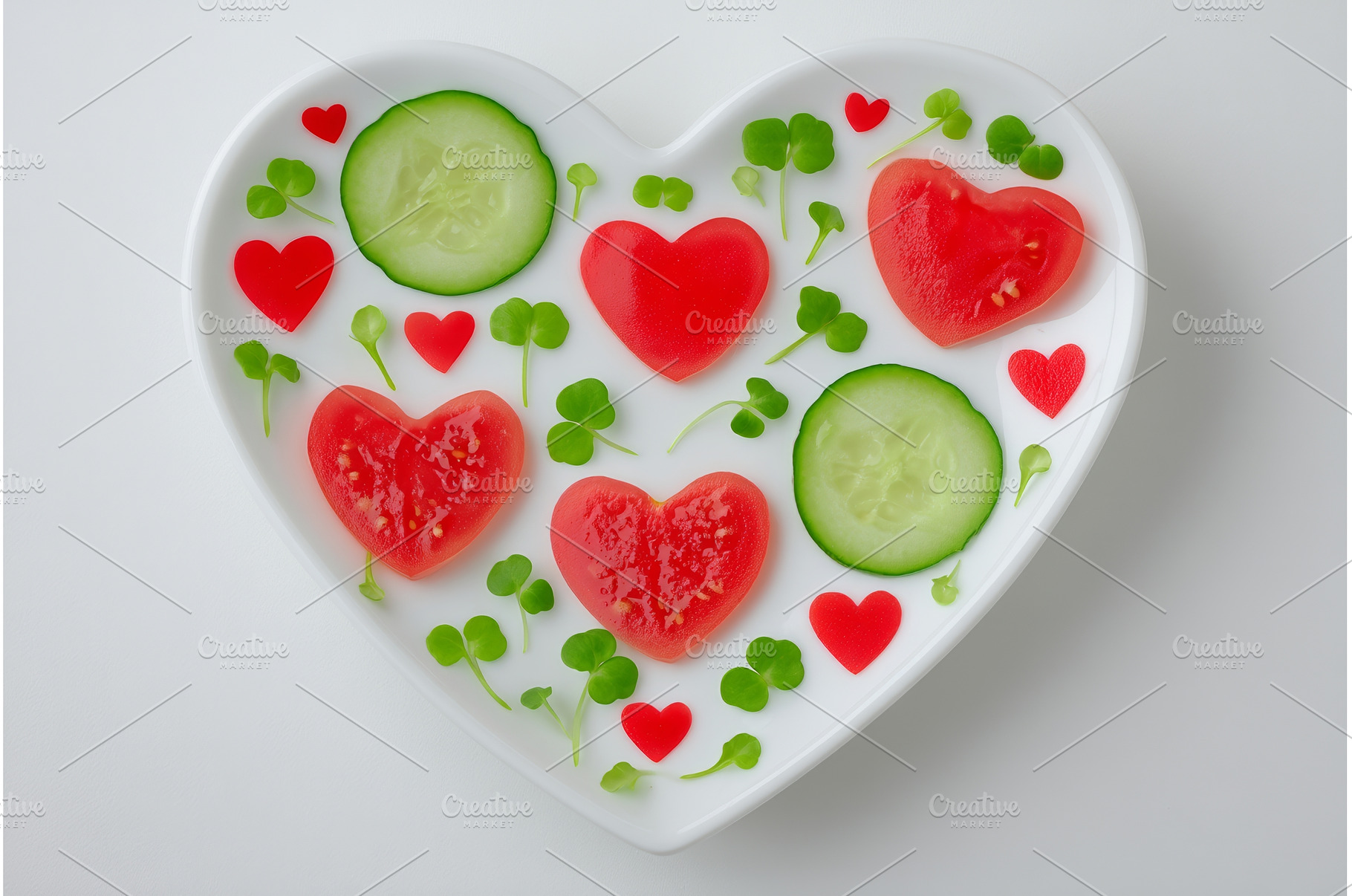 A top view showcases a heart-shaped, a Food & Drink Photo by ZinetroN