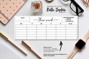 EDITABLE Weekly & Monthly Planner