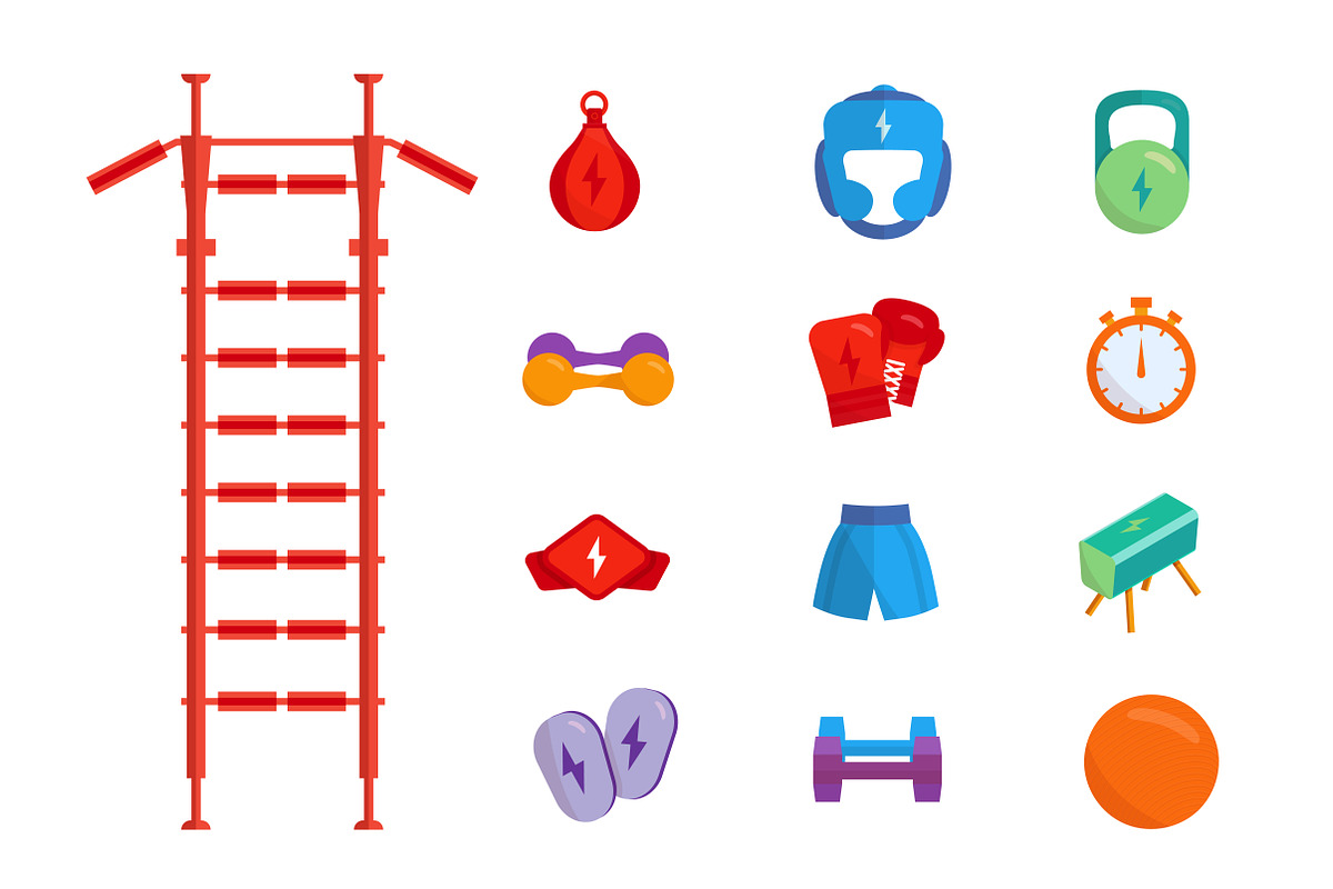 Sport boxing equipment, an Object Graphic by flatart