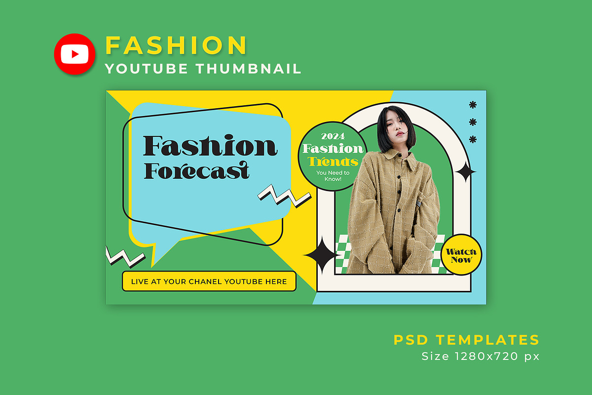 Fashion Forecast YouTube Thumbnail, a Social Media Template by Artnivora.Std