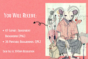 Whimsy Town Residents: Retro Clipart, a Person Illustration by NiiiNArt (Thumbnail 2 of 7)