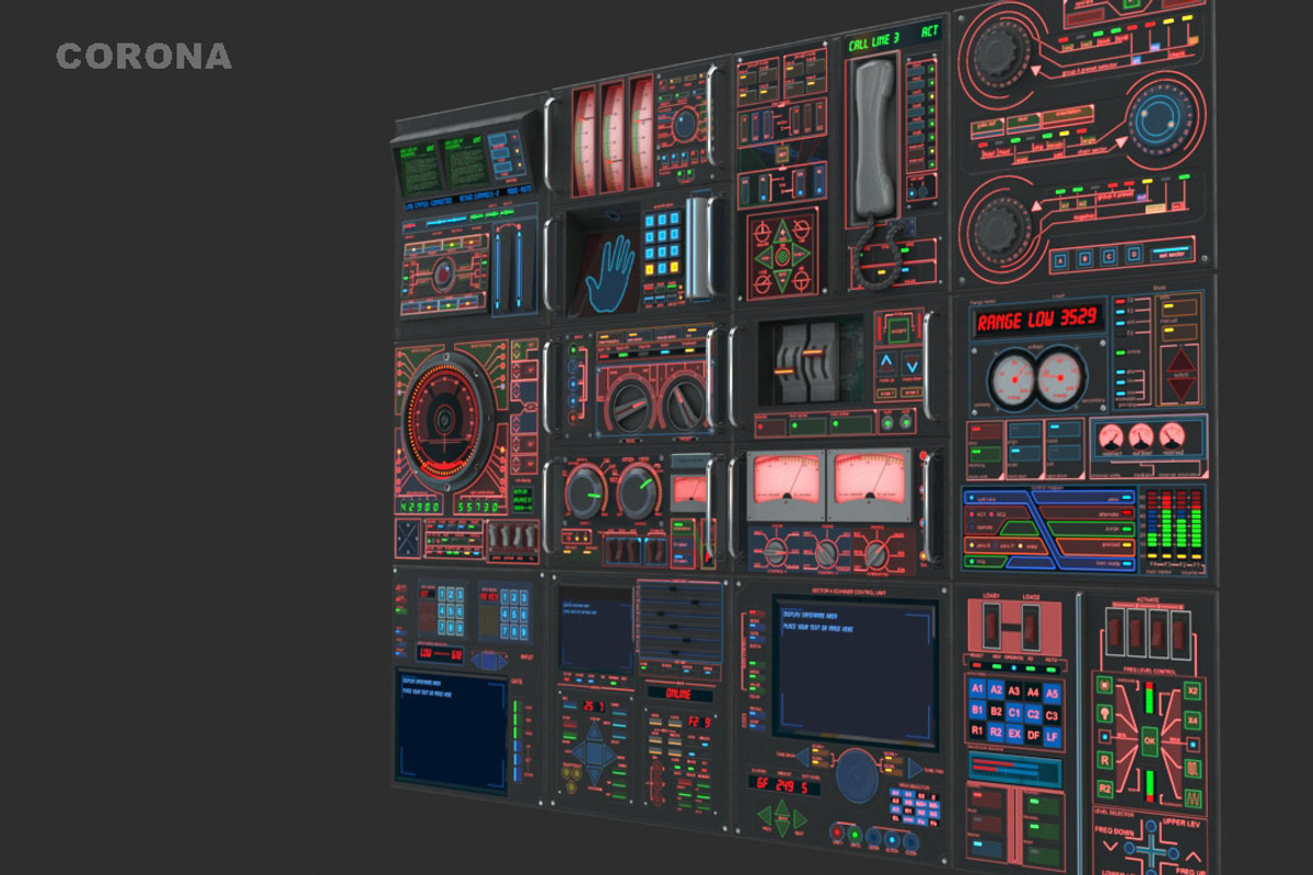 Control panel pack, an Object 3D Model by maxpsr (Photo 4 of 12)
