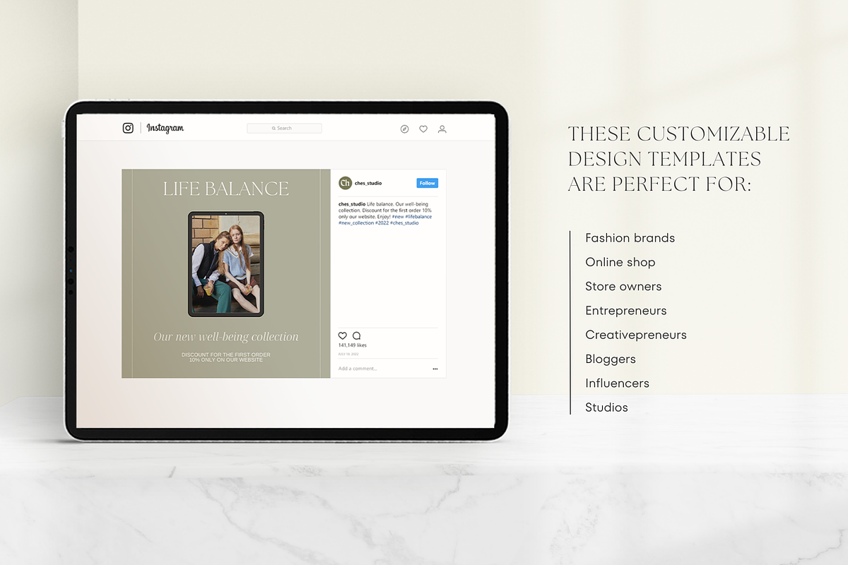 CANVA Editorial Instagram Templates, a Social Media Template by Oksafox (Photo 10 of 16)