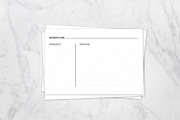 Simple Recipe Cards 5x7 card FILL IN, a Card Template by OhEverythingHandmade (Thumbnail 1 of 5)