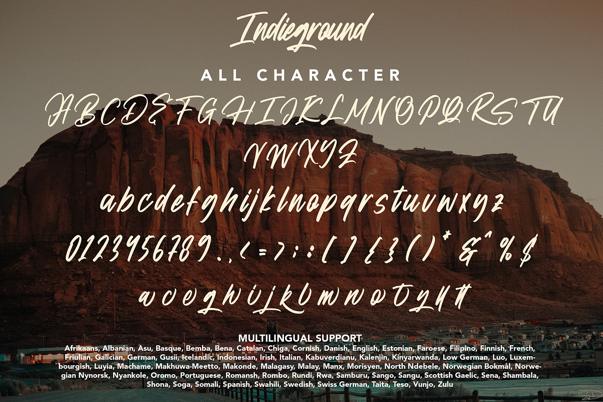 Indieground - Modern Script Font, a Handwritten Font by Arendxstudio (Photo 8 of 9)