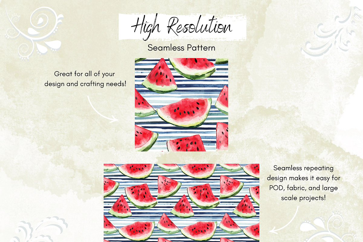 Fruit with Striped Pattern Seamless, a Pattern Graphic by Paper & Pattern Studio (Photo 3 of 9)