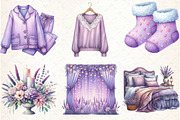 Lavender Pajama Party Spa Day Clipar, an Illustration by Libby Wishes (Thumbnail 6 of 7)