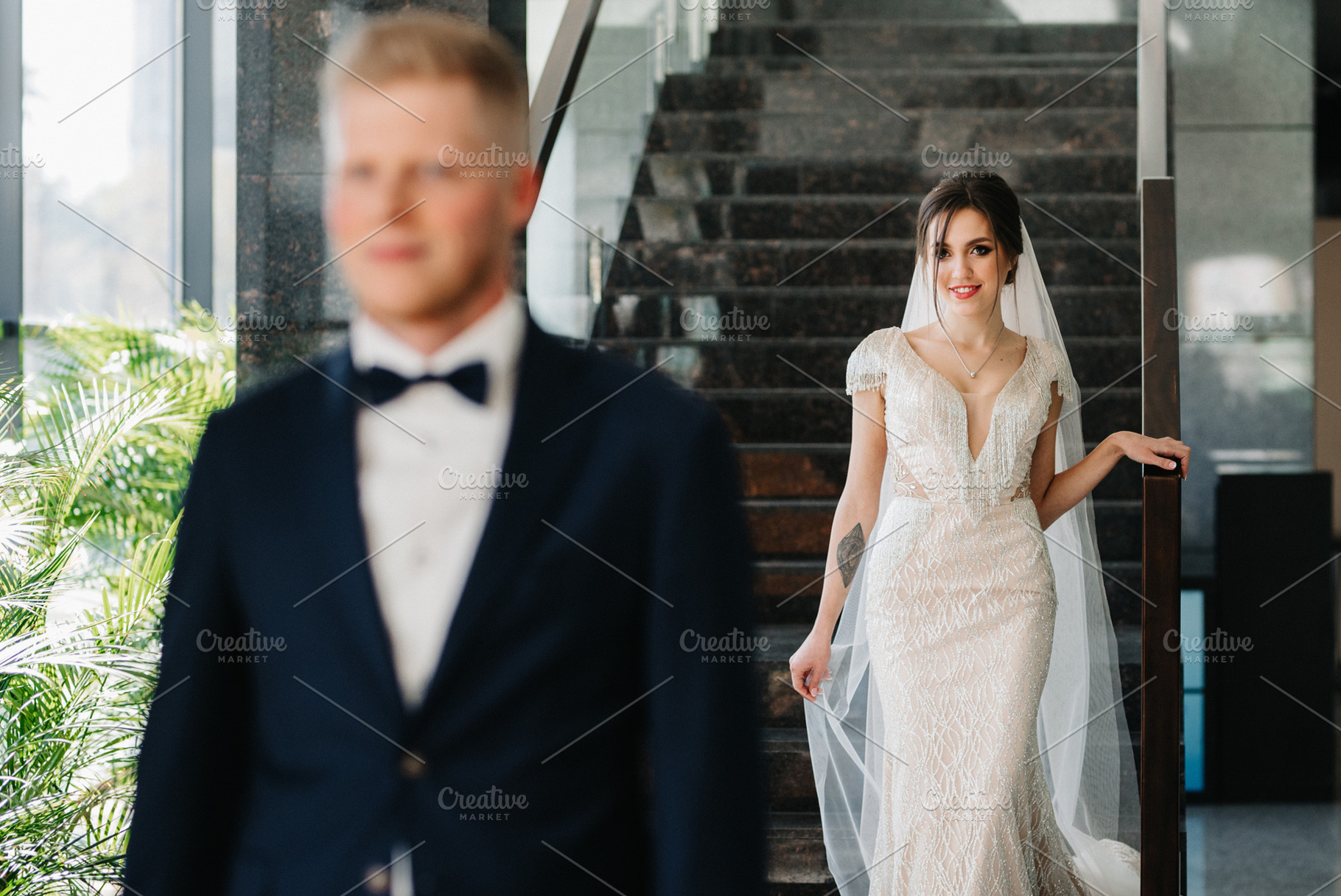 first meeting of the bride and groom, a Person Photo by Weddings, People, Travel