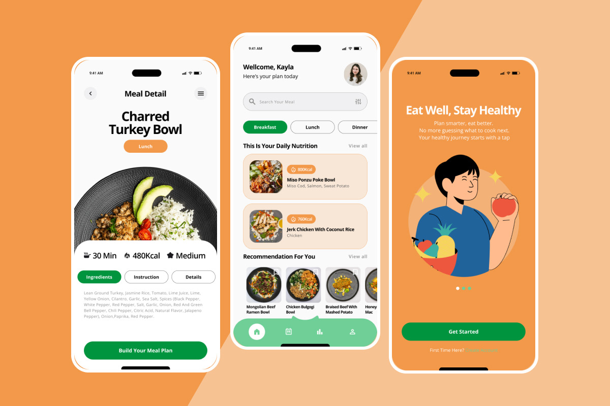 Slimdy - Habit & Meal Plan Mobile, an App Template by productype1 (Photo 4 of 5)