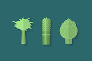 Flat Vegetables Set, an Illustration by Alex Serada (Thumbnail 13 of 17)