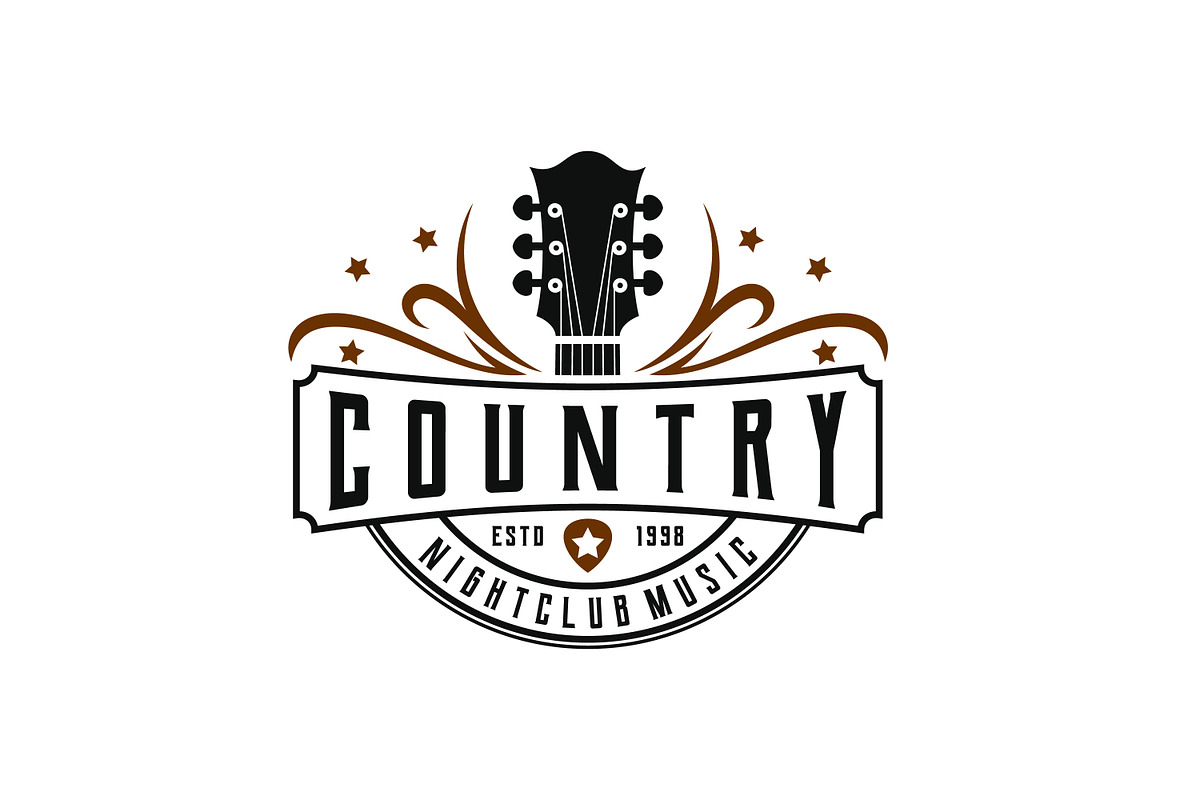Classic country music logo design, a Branding & Logo Template by Weasley99Store