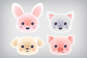 Cute Kawaii Pets Clip Art